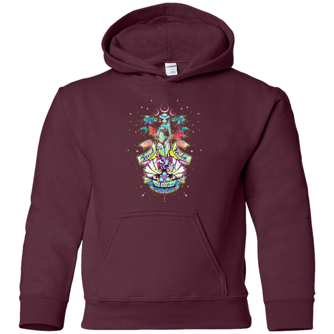 Sweatshirts Maroon / YS Sacred Maiden of the Deep Youth Hoodie
