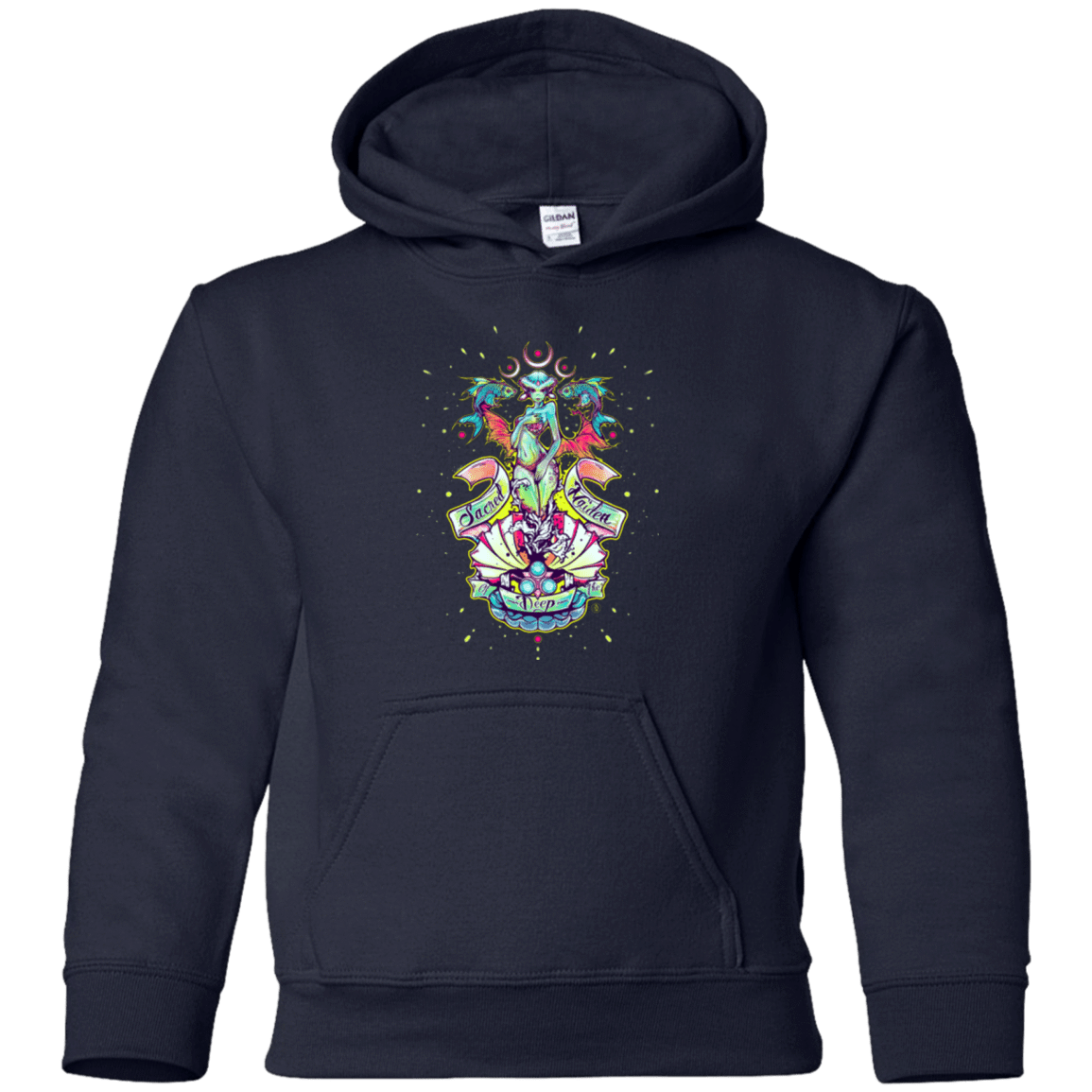 Sweatshirts Navy / YS Sacred Maiden of the Deep Youth Hoodie