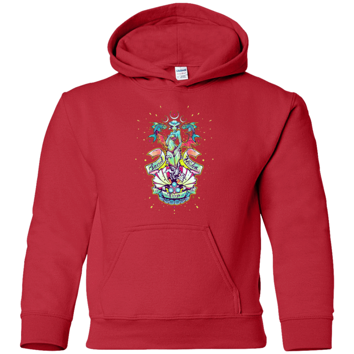 Sweatshirts Red / YS Sacred Maiden of the Deep Youth Hoodie