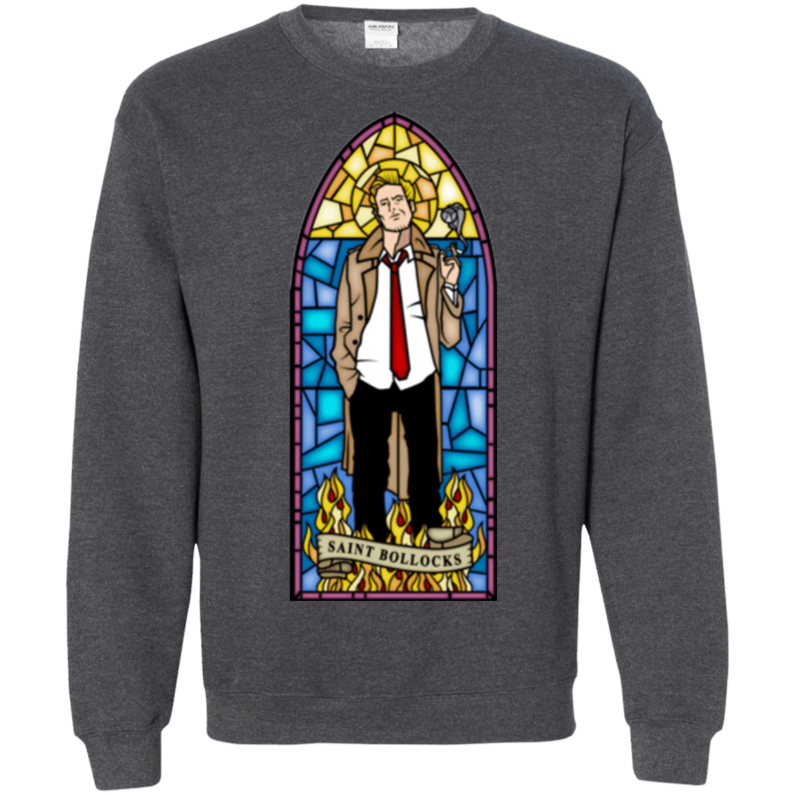 Sweatshirts Dark Heather / Small Saint Bollocks Crewneck Sweatshirt