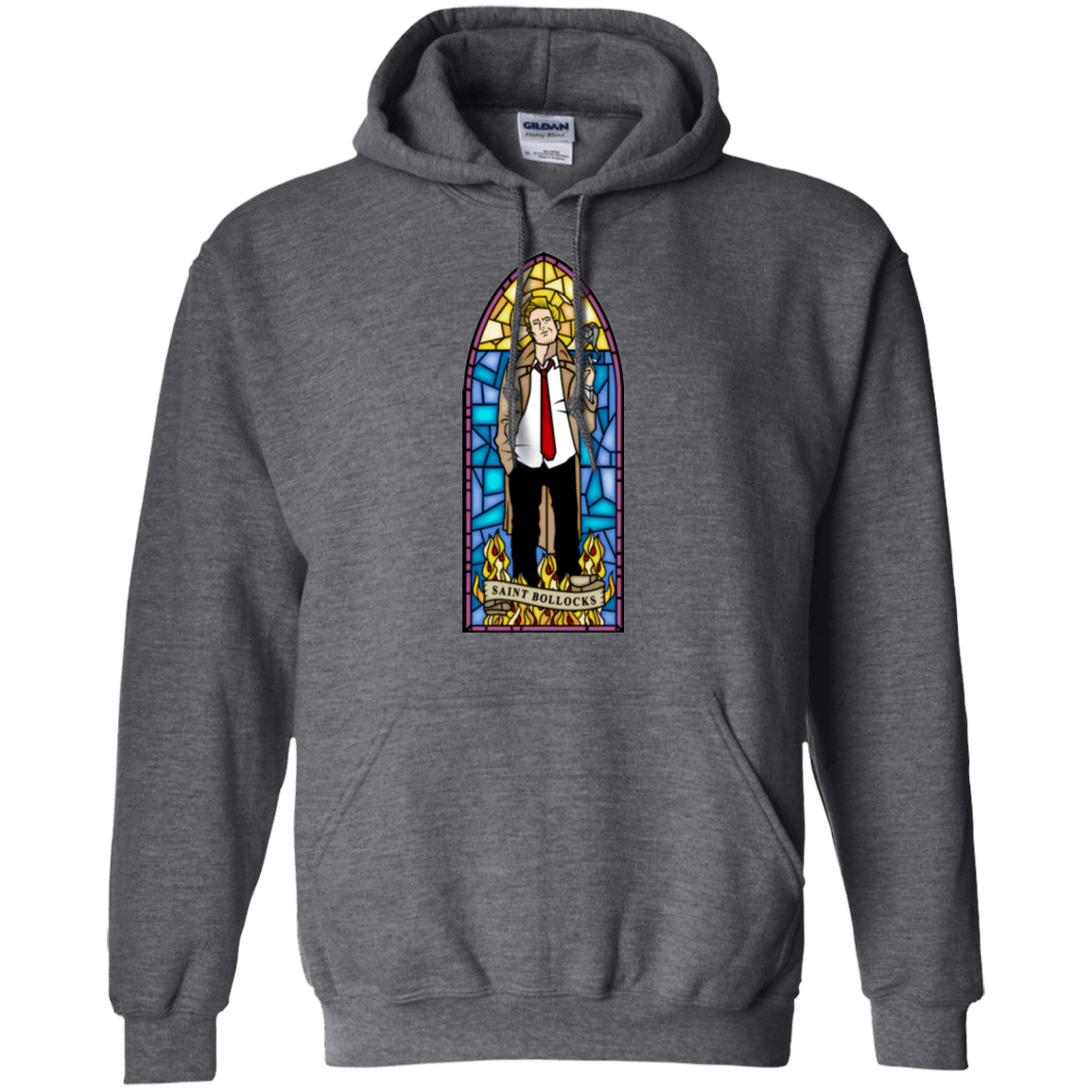 Sweatshirts Dark Heather / Small Saint Bollocks Pullover Hoodie