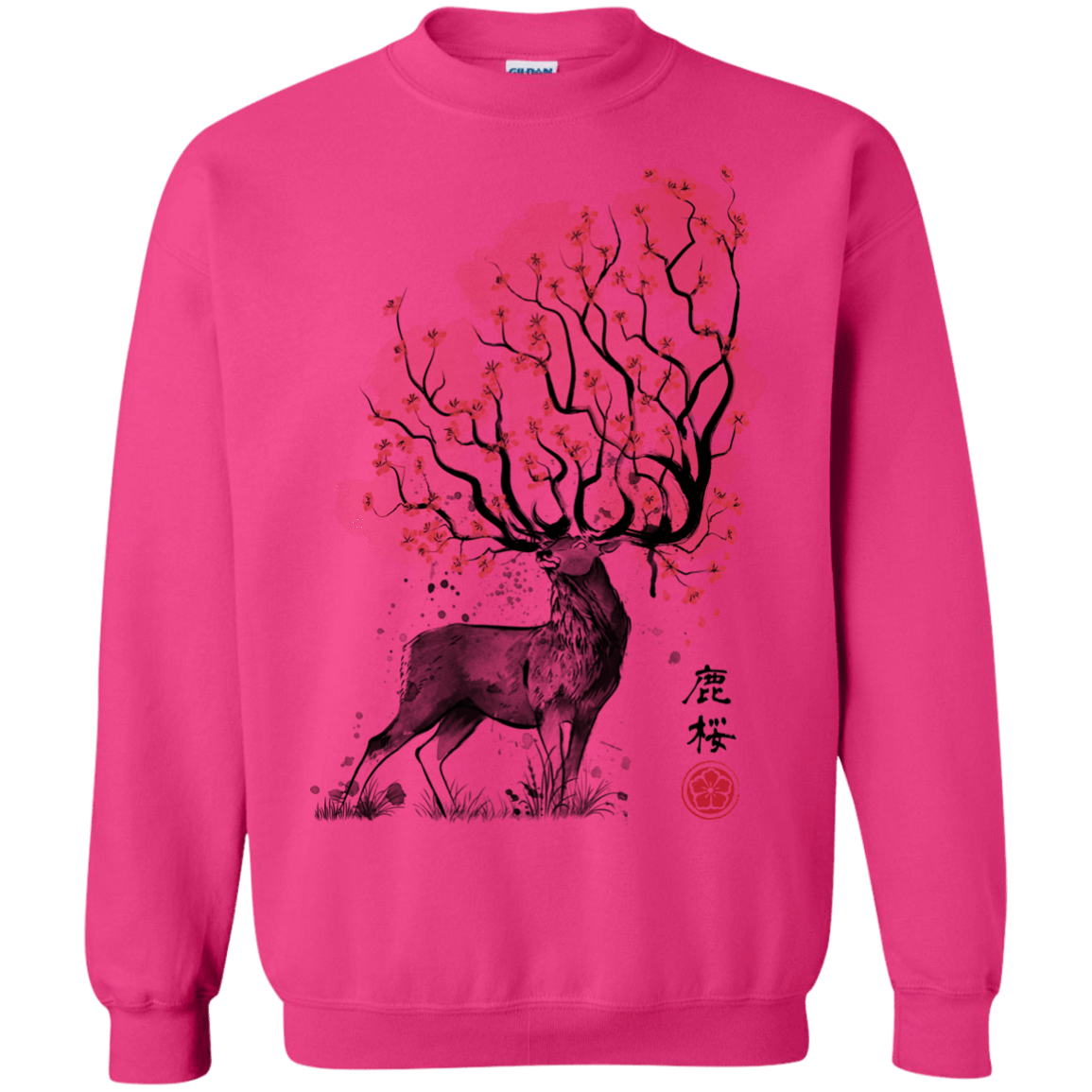 Sweatshirts Heliconia / S Sakura Deer Crewneck Sweatshirt