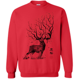 Sweatshirts Red / S Sakura Deer Crewneck Sweatshirt