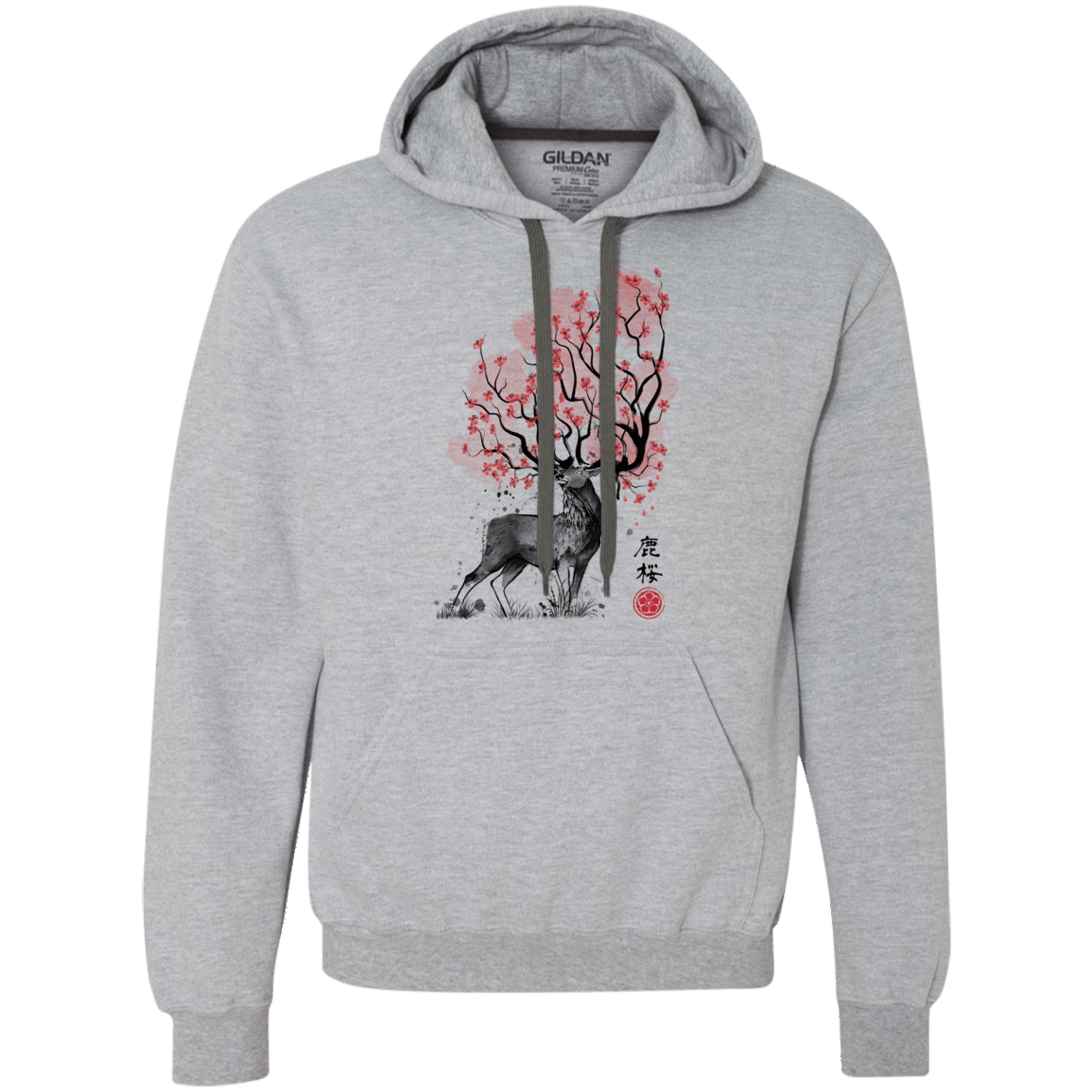 Sweatshirts Sport Grey / S Sakura Deer Premium Fleece Hoodie