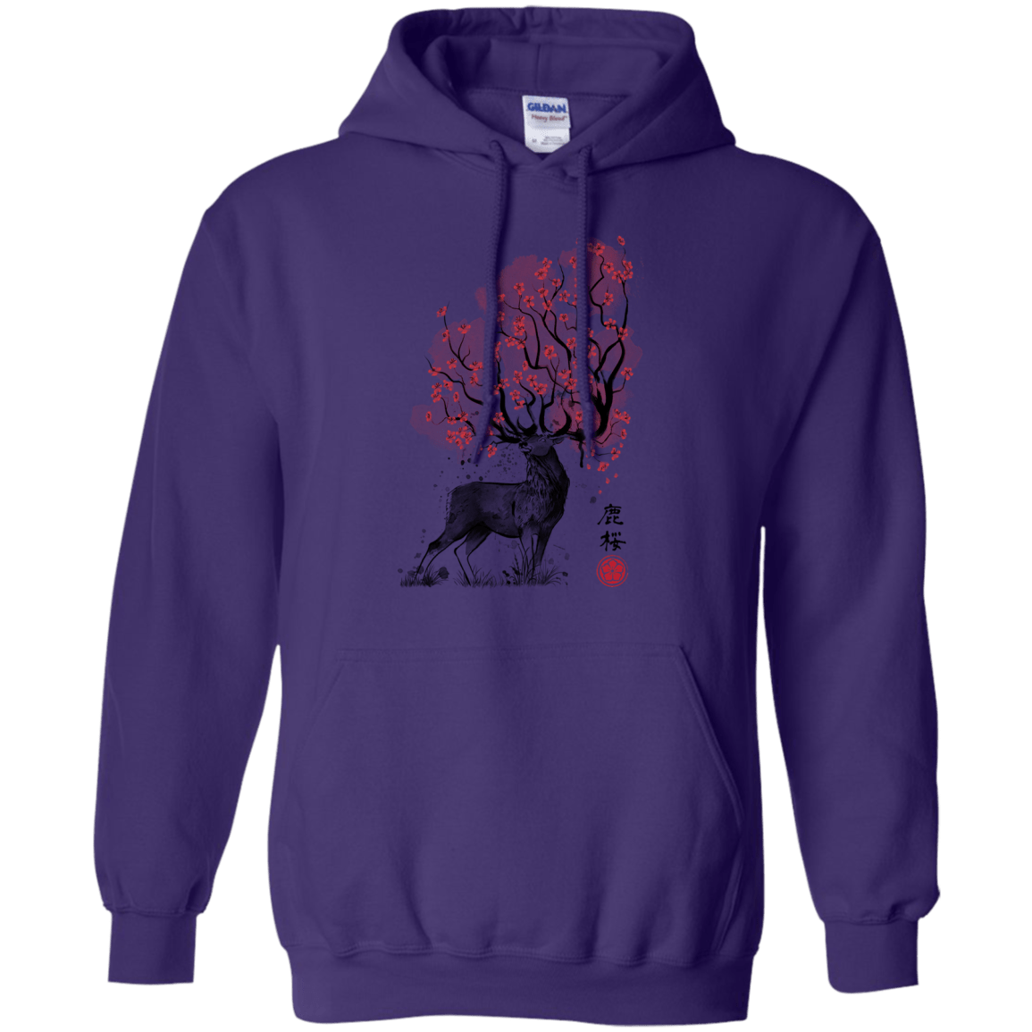 Sweatshirts Purple / S Sakura Deer Pullover Hoodie