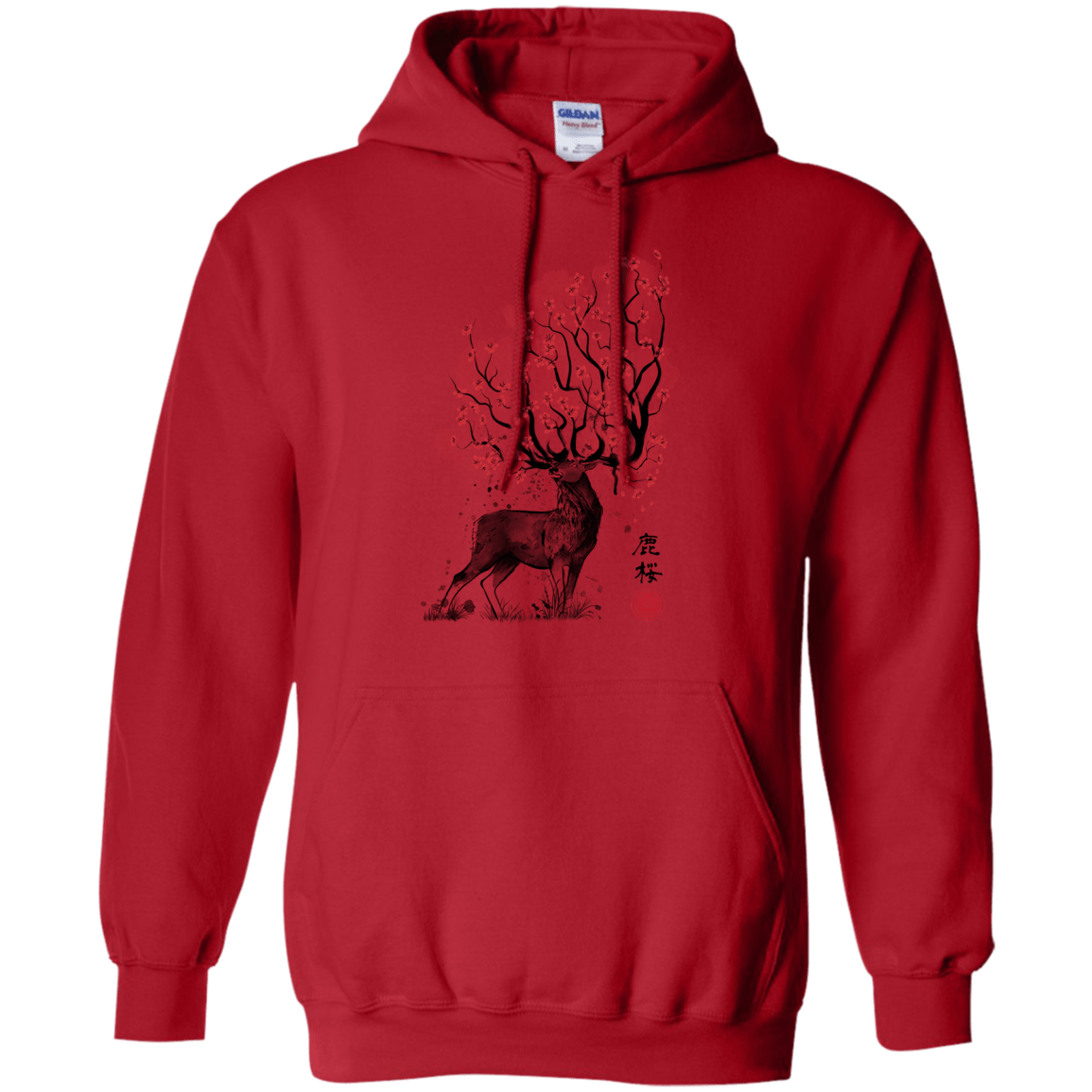 Sweatshirts Red / S Sakura Deer Pullover Hoodie