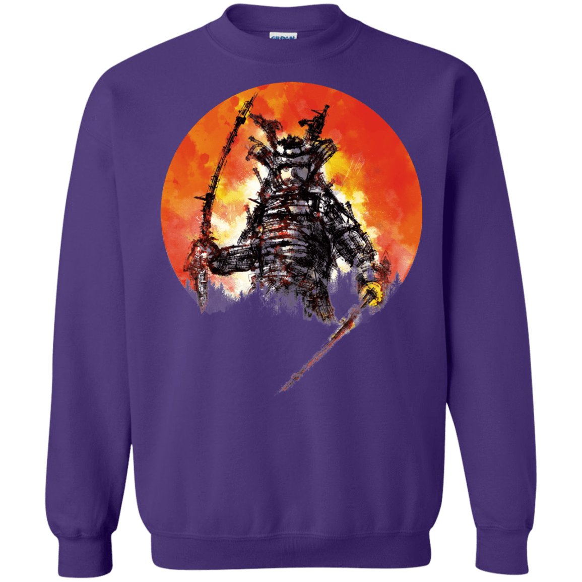 Sweatshirts Purple / S Samurai Bot Crewneck Sweatshirt