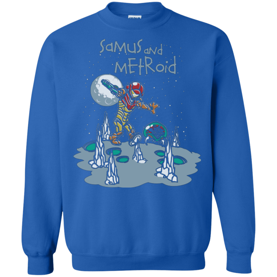 Sweatshirts Royal / Small Samus and Metroid Crewneck Sweatshirt
