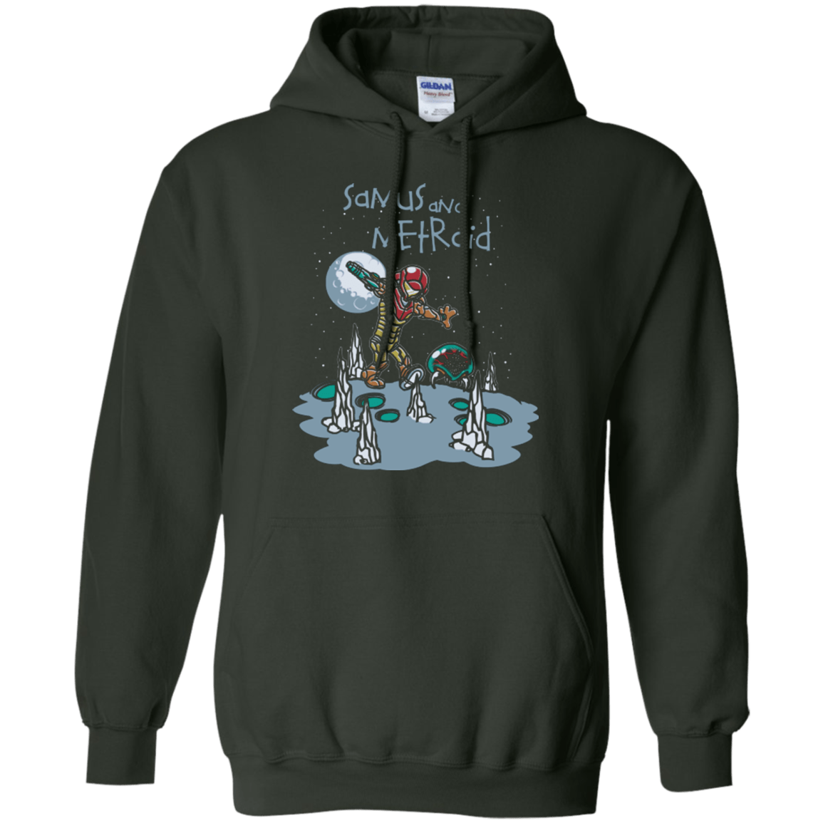 Sweatshirts Forest Green / Small Samus and Metroid Pullover Hoodie