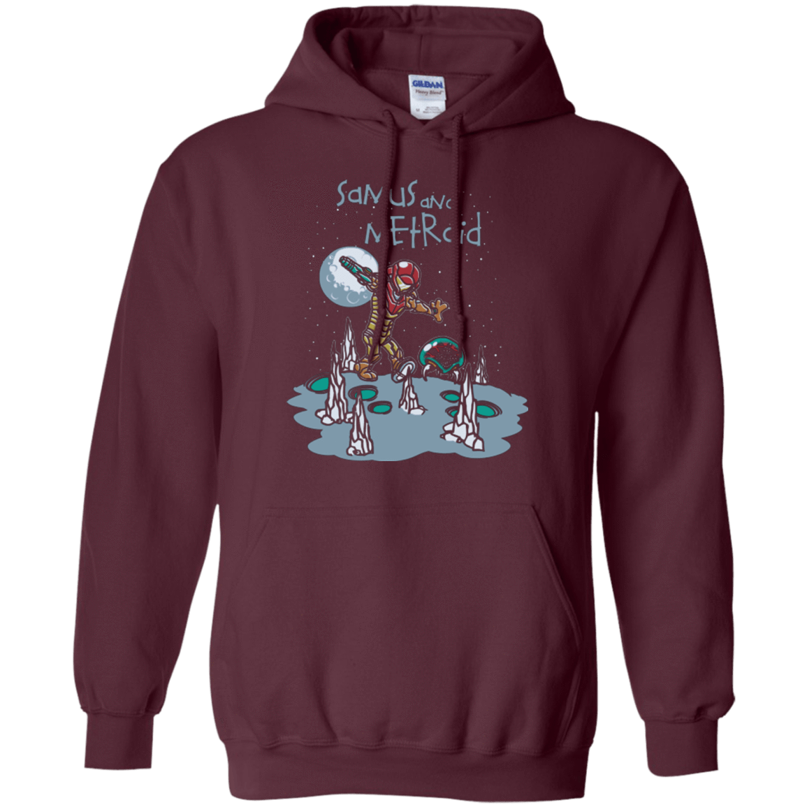 Sweatshirts Maroon / Small Samus and Metroid Pullover Hoodie