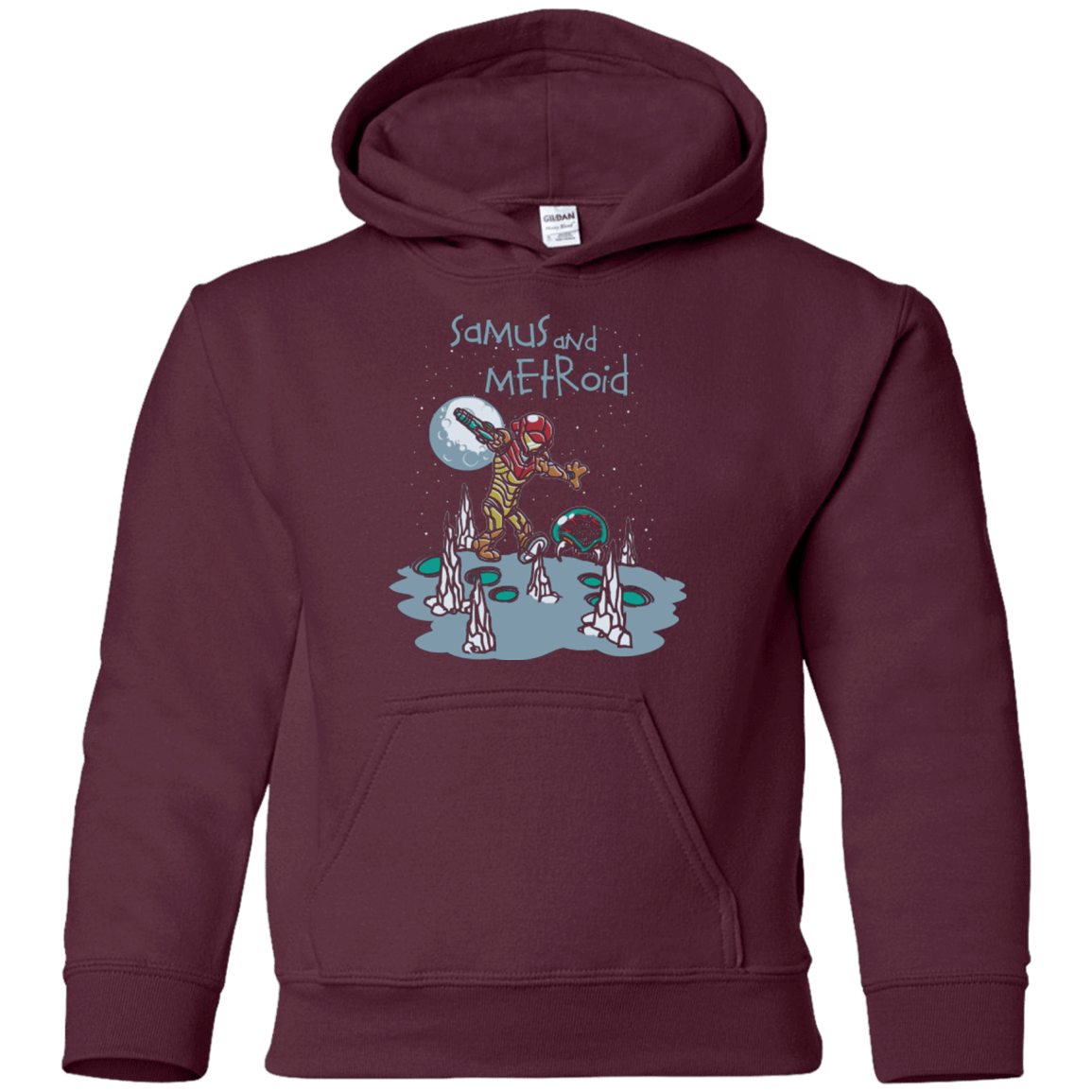 Sweatshirts Maroon / YS Samus and Metroid Youth Hoodie