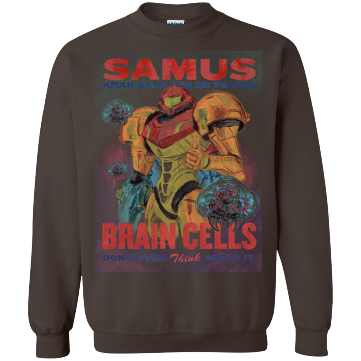 Sweatshirts Dark Chocolate / Small Samus Aran Propaganda Crewneck Sweatshirt