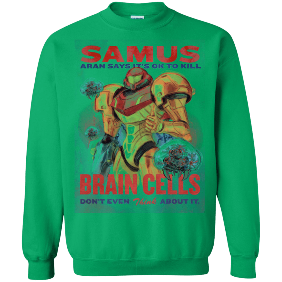 Sweatshirts Irish Green / Small Samus Aran Propaganda Crewneck Sweatshirt