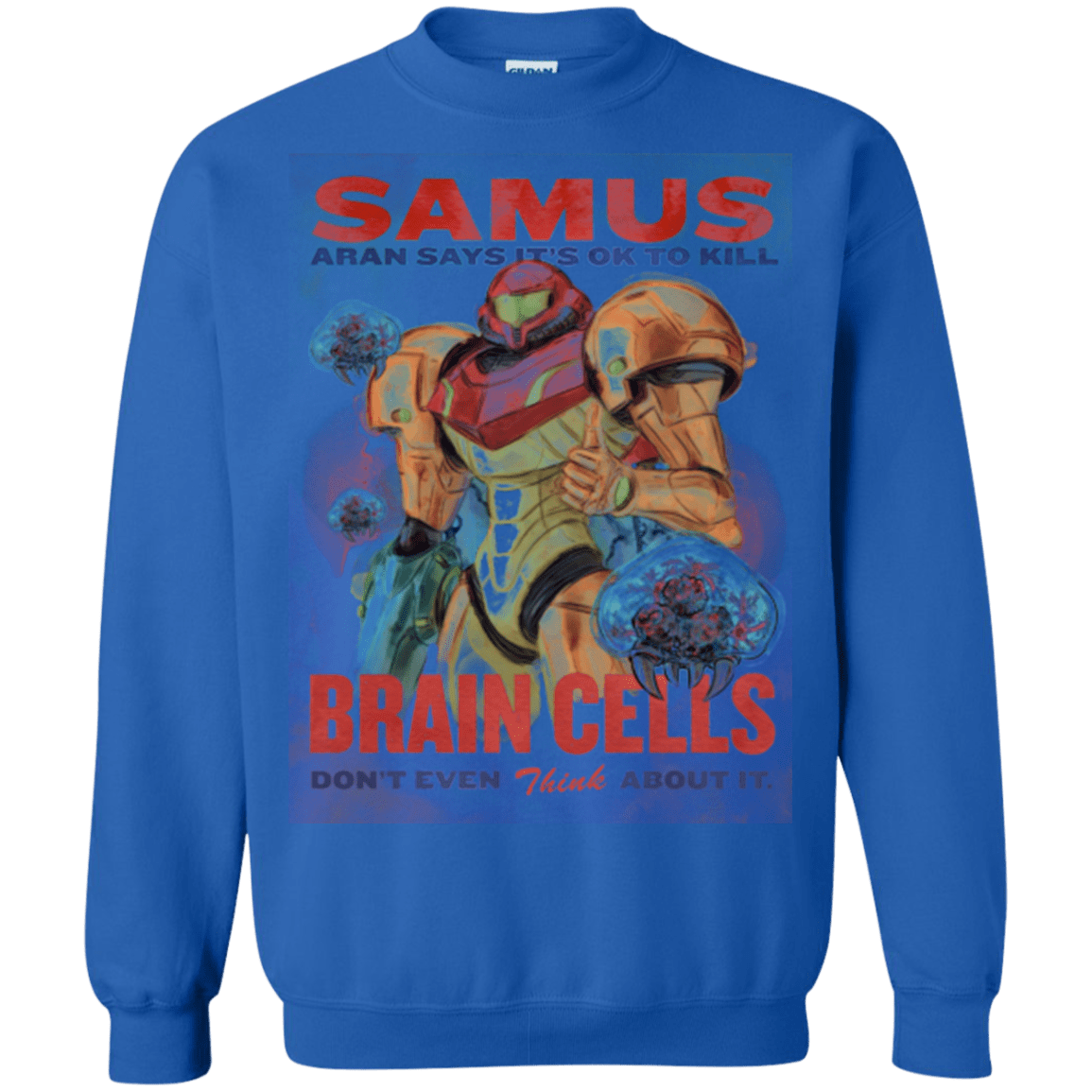 Sweatshirts Royal / Small Samus Aran Propaganda Crewneck Sweatshirt