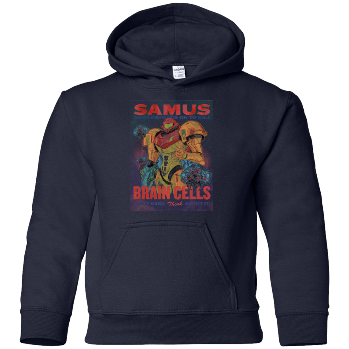 Sweatshirts Navy / YS Samus Aran Propaganda Youth Hoodie
