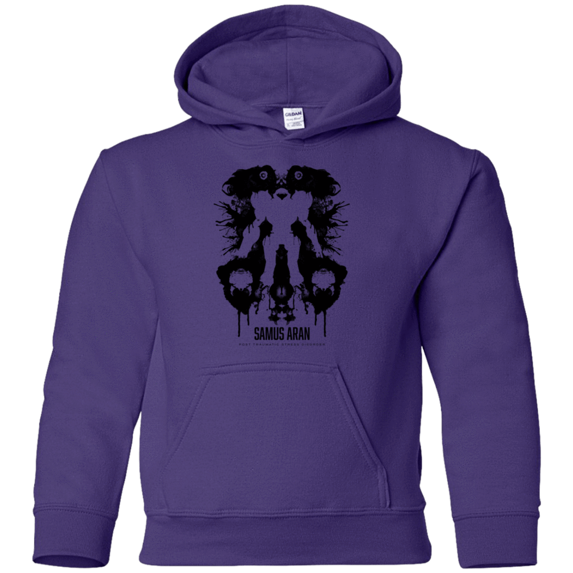 Sweatshirts Purple / YS Samus Ink Blot Youth Hoodie