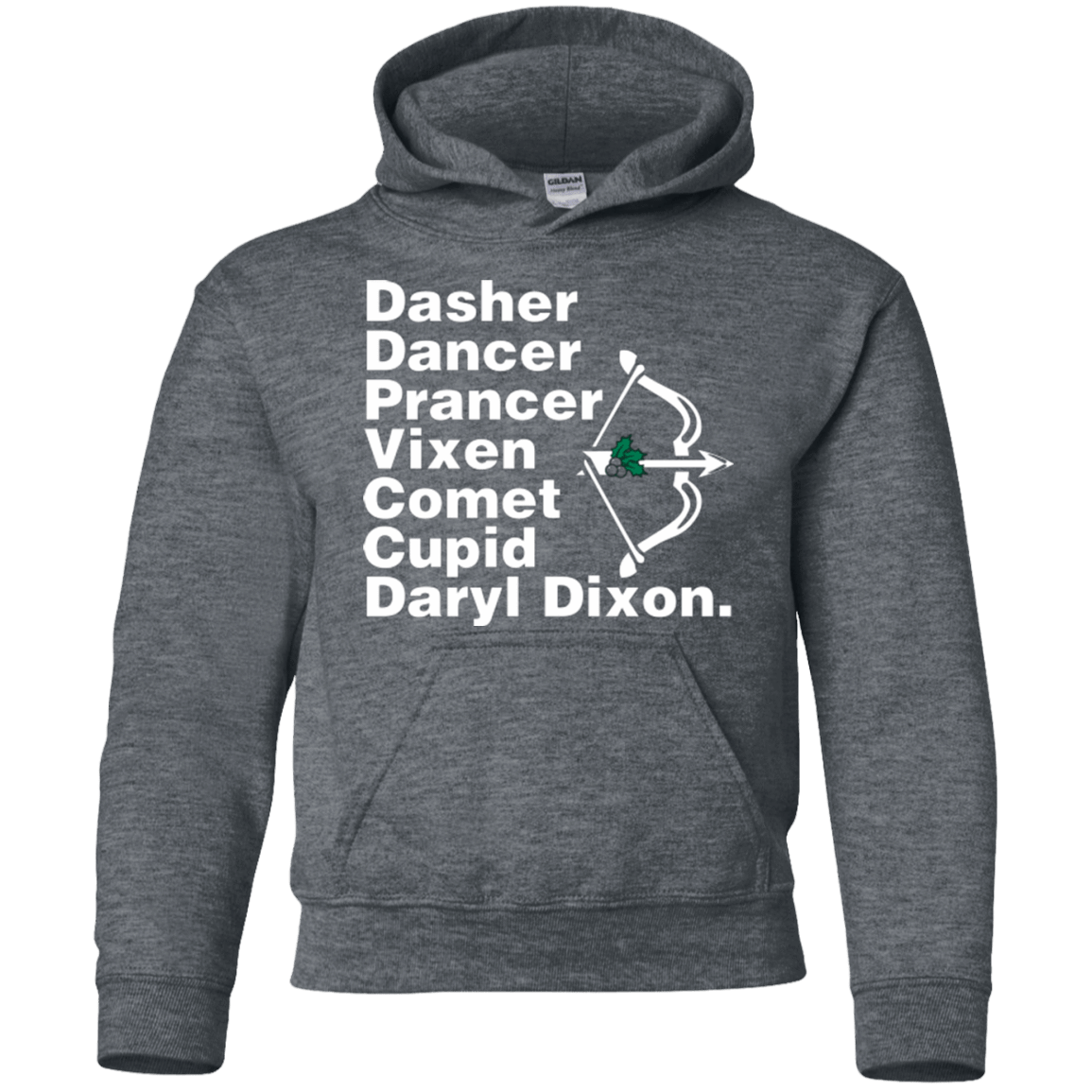 Sweatshirts Dark Heather / YS Santas Helper Youth Hoodie