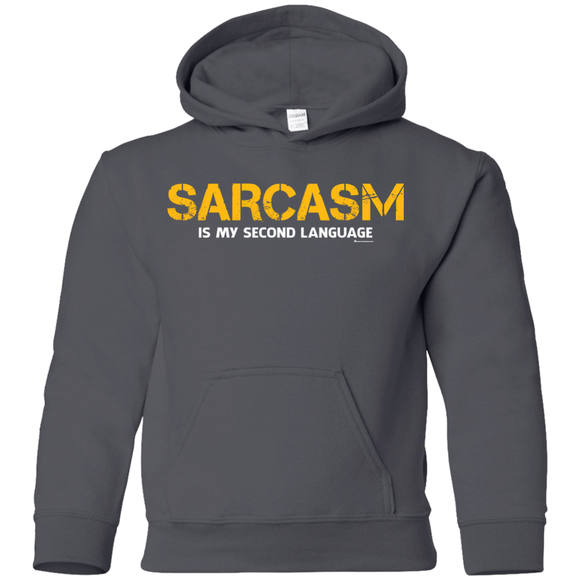 Sweatshirts Charcoal / YS Sarcasm Is My Second Language Youth Hoodie