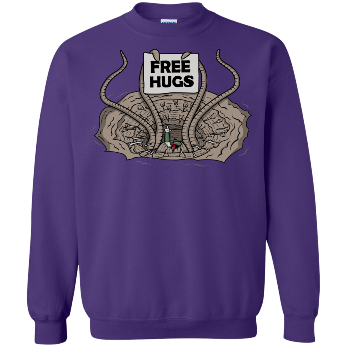 Sweatshirts Purple / S Sarlacc Free Hugs Crewneck Sweatshirt