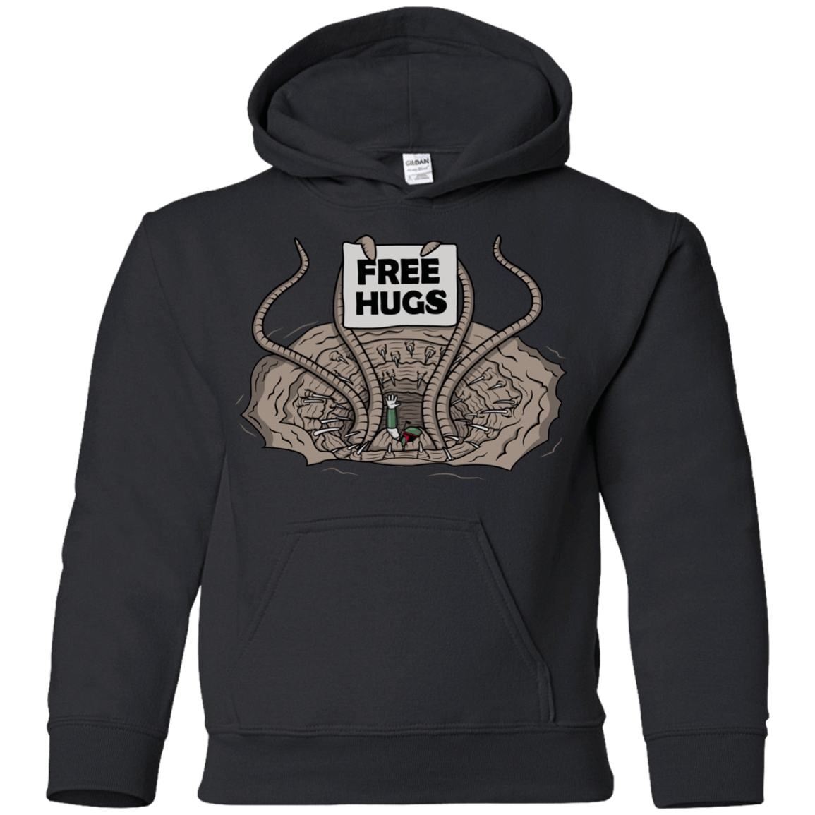 Sweatshirts Black / YS Sarlacc Free Hugs Youth Hoodie