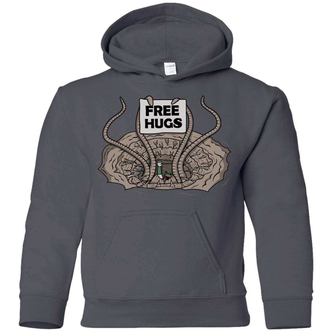 Sweatshirts Charcoal / YS Sarlacc Free Hugs Youth Hoodie