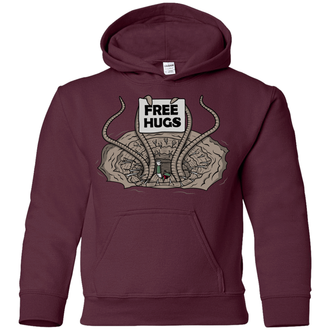 Sweatshirts Maroon / YS Sarlacc Free Hugs Youth Hoodie