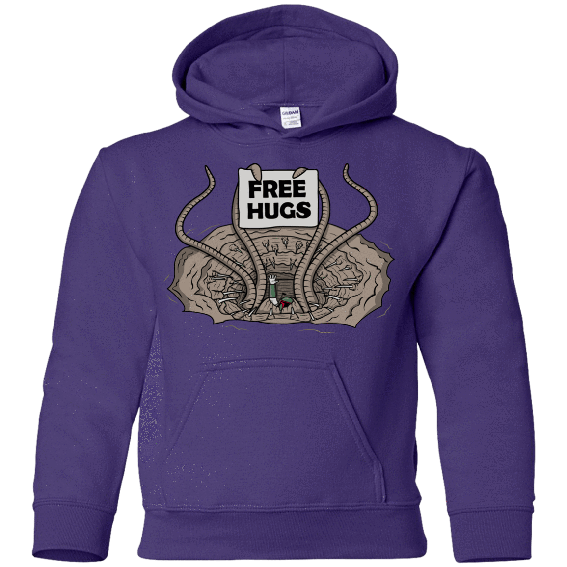 Sweatshirts Purple / YS Sarlacc Free Hugs Youth Hoodie