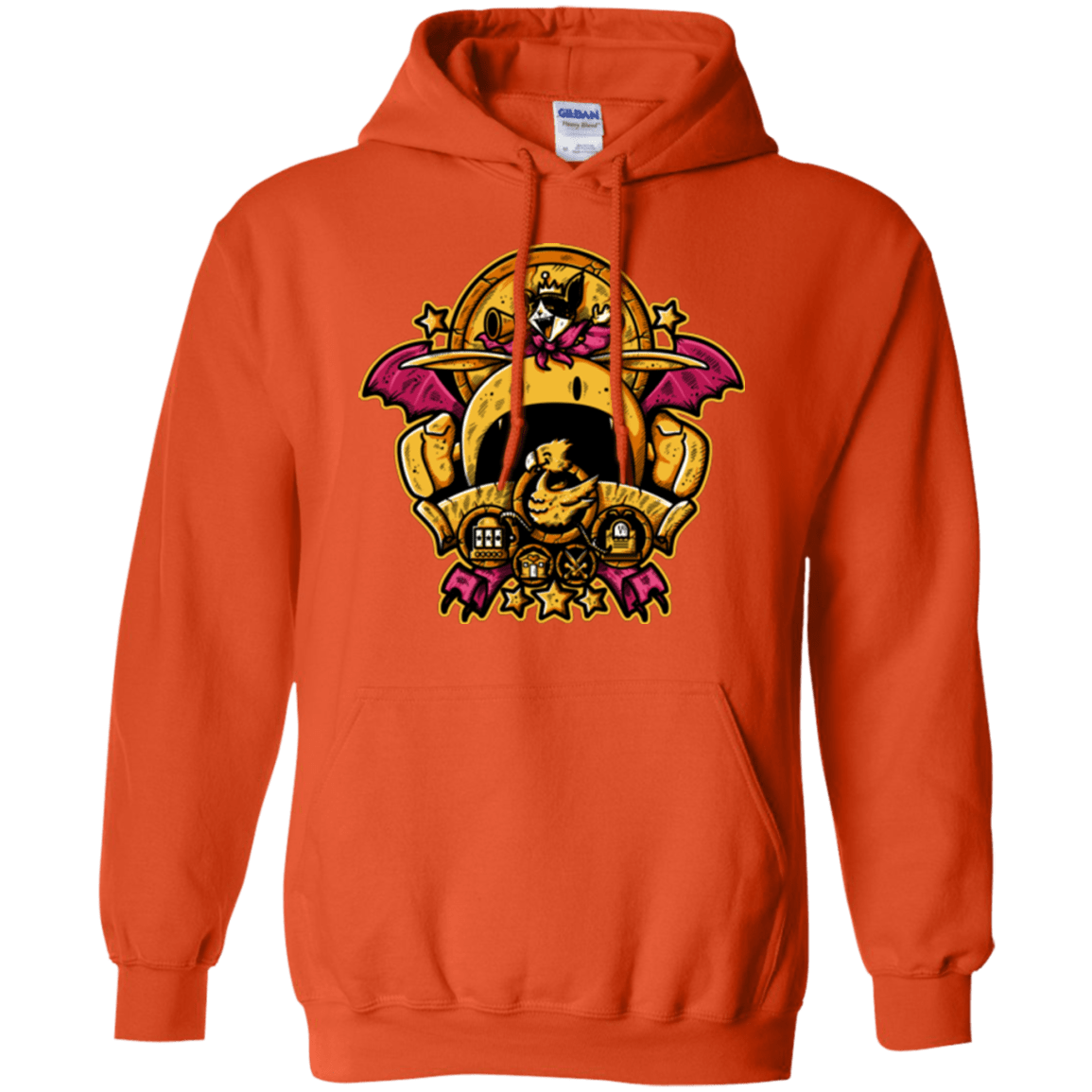 Sweatshirts Orange / Small SAUCER CREST Pullover Hoodie