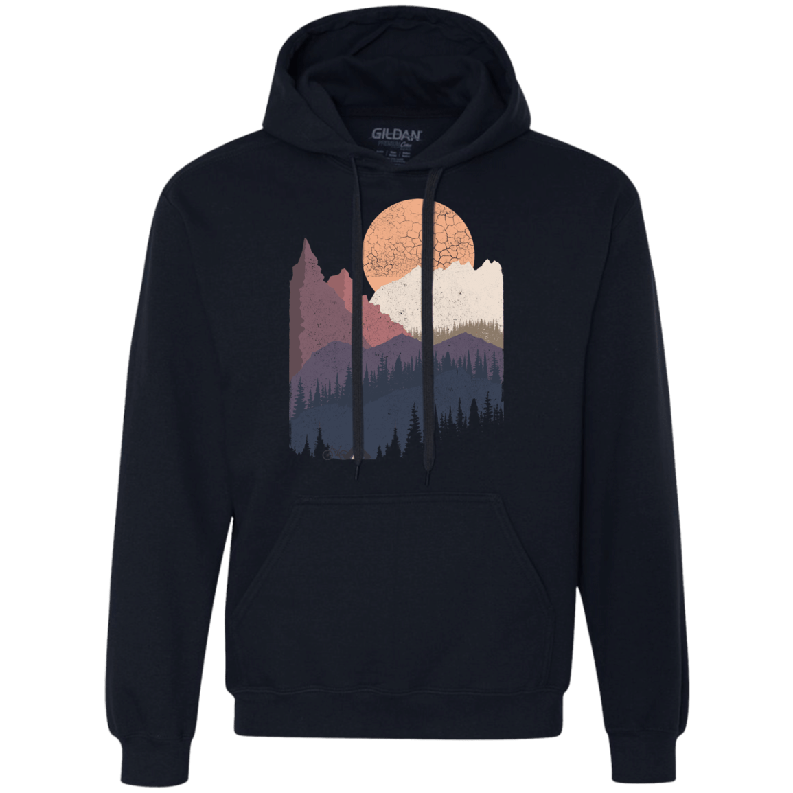 Sweatshirts Navy / S Scenic Camping Premium Fleece Hoodie