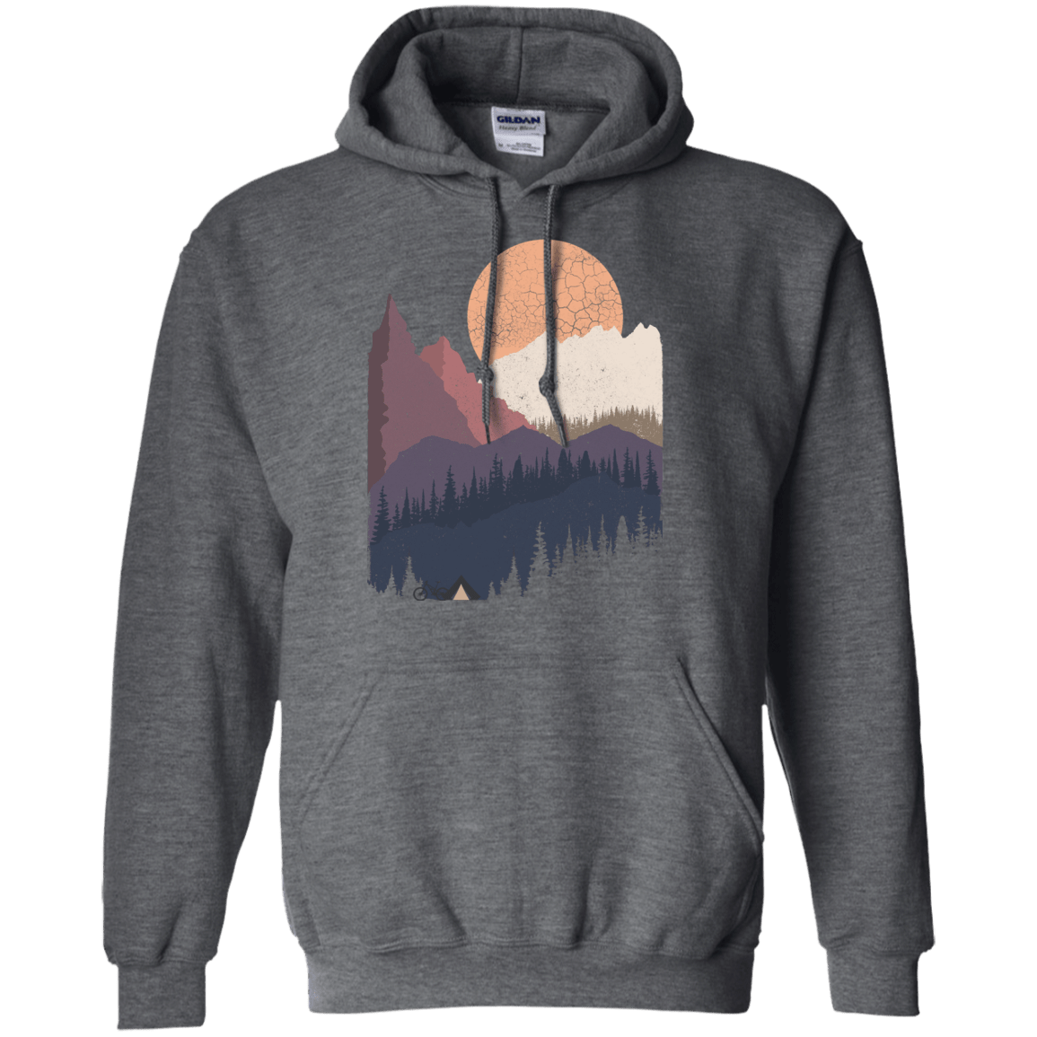 Sweatshirts Dark Heather / S Scenic Camping Pullover Hoodie
