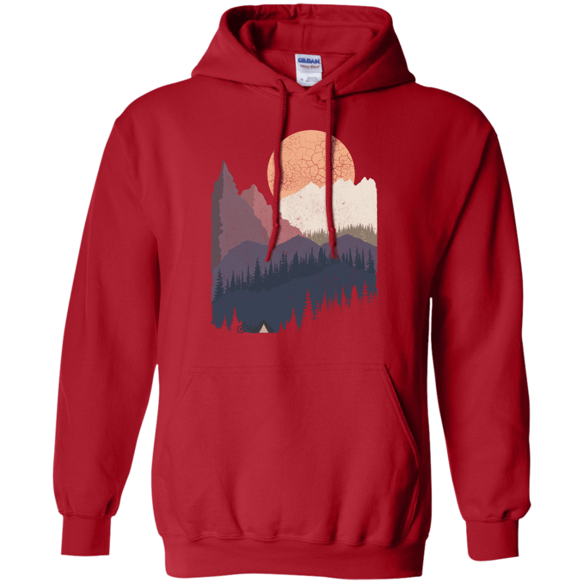 Sweatshirts Red / S Scenic Camping Pullover Hoodie