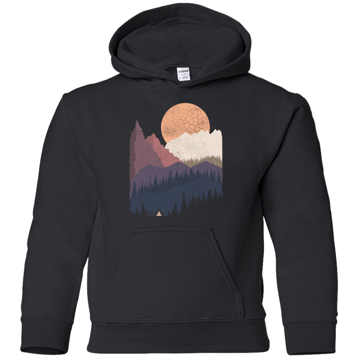 Sweatshirts Black / YS Scenic Camping Youth Hoodie