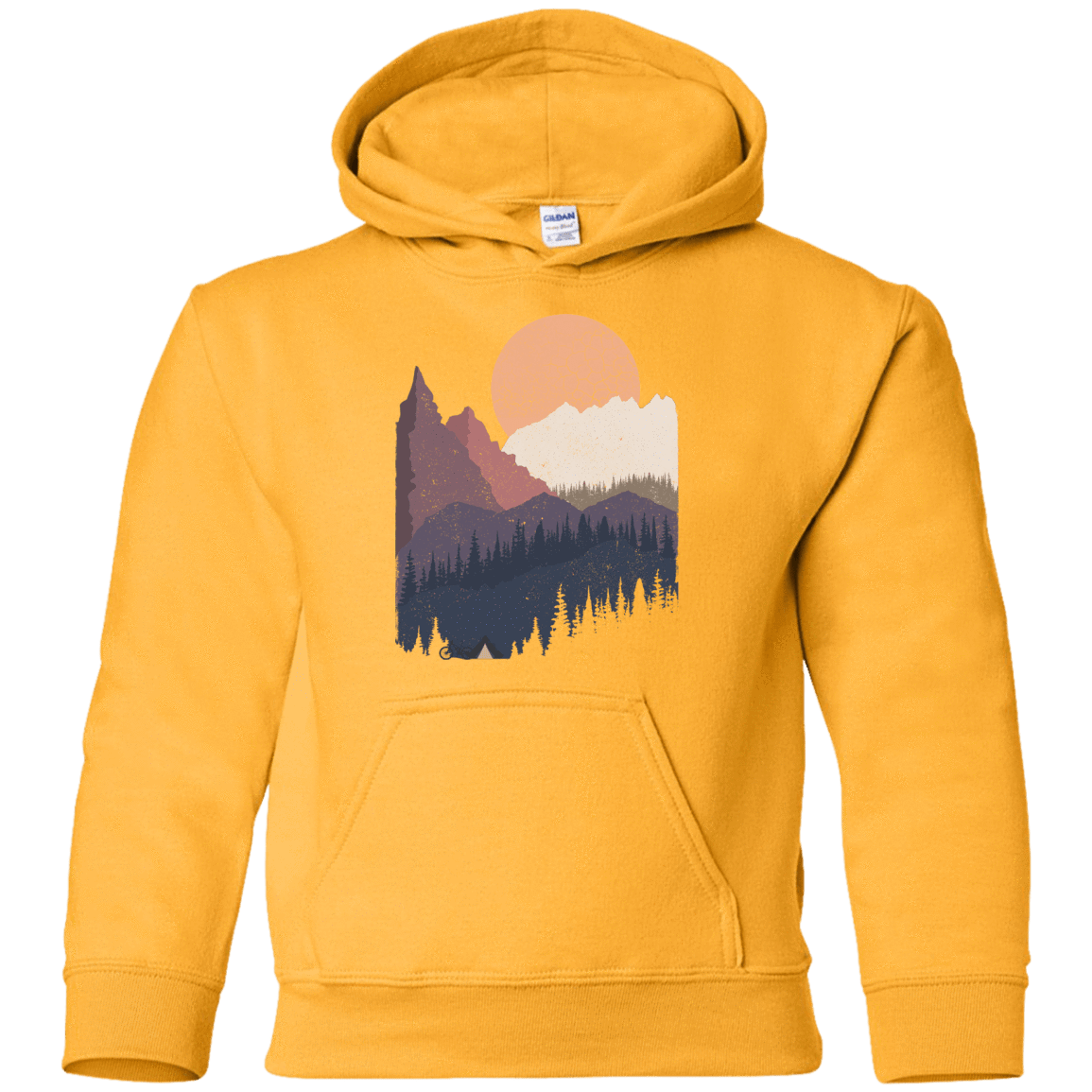 Sweatshirts Gold / YS Scenic Camping Youth Hoodie