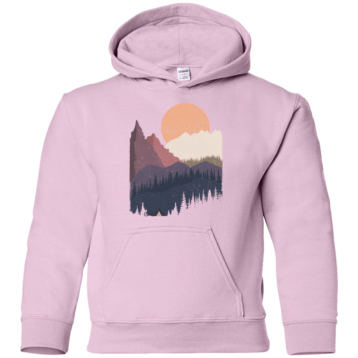 Sweatshirts Light Pink / YS Scenic Camping Youth Hoodie