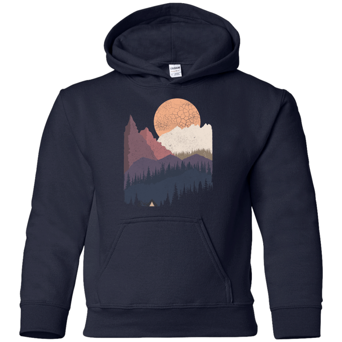 Sweatshirts Navy / YS Scenic Camping Youth Hoodie