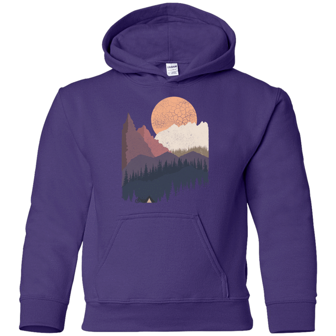 Sweatshirts Purple / YS Scenic Camping Youth Hoodie
