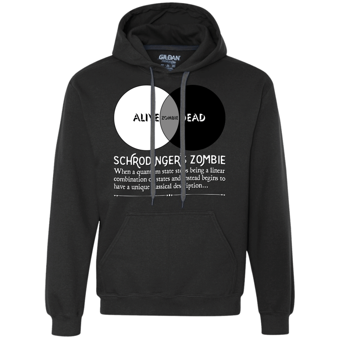Sweatshirts Black / Small Schrödinger's Zombie Premium Fleece Hoodie