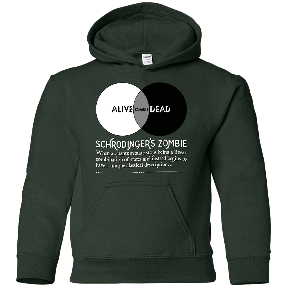 Sweatshirts Forest Green / YS Schrödinger's Zombie Youth Hoodie