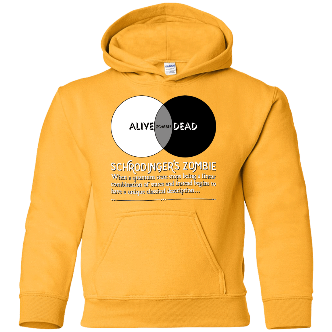 Sweatshirts Gold / YS Schrödinger's Zombie Youth Hoodie