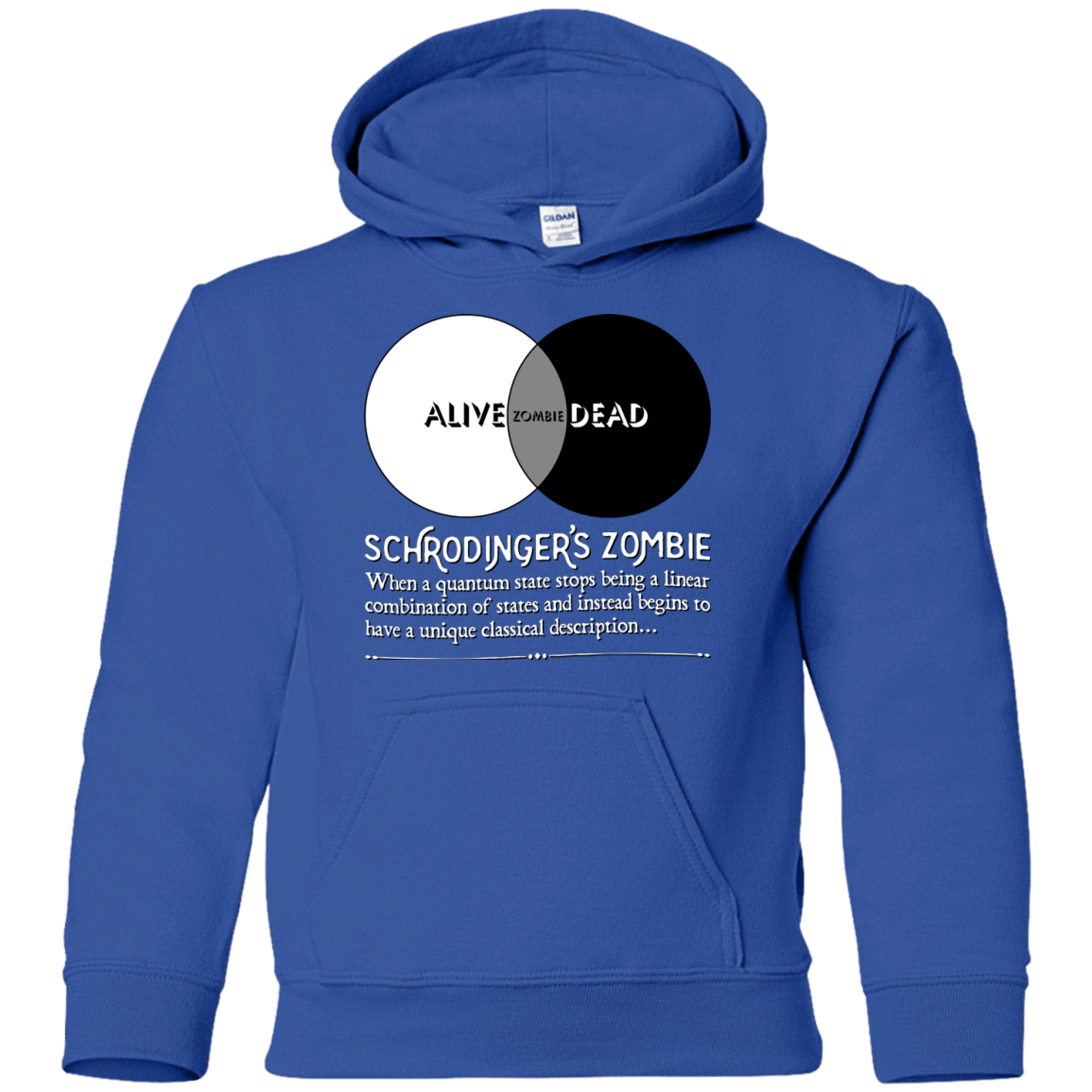 Sweatshirts Royal / YS Schrödinger's Zombie Youth Hoodie