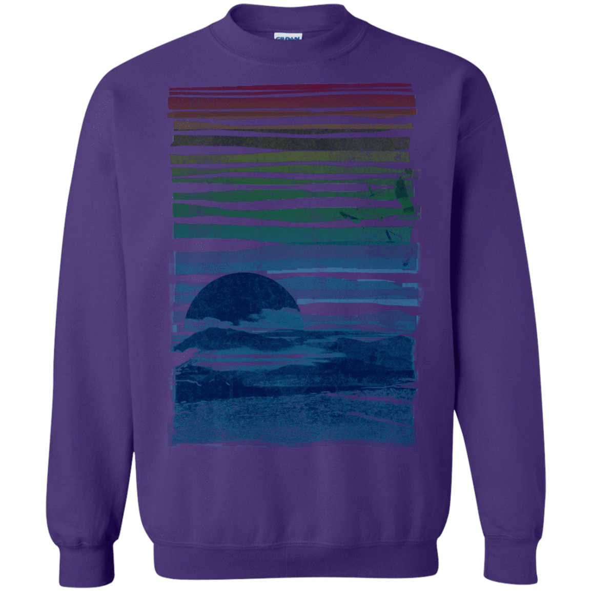Sweatshirts Purple / S Sea Landscape Crewneck Sweatshirt