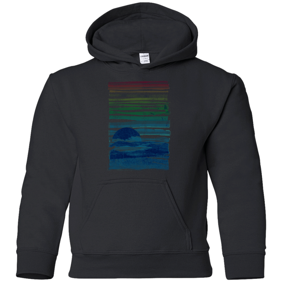 Sweatshirts Black / YS Sea Landscape Youth Hoodie