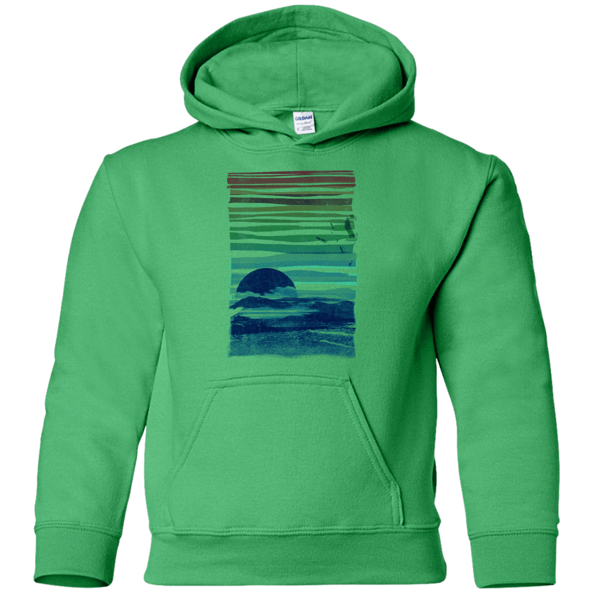 Sweatshirts Irish Green / YS Sea Landscape Youth Hoodie