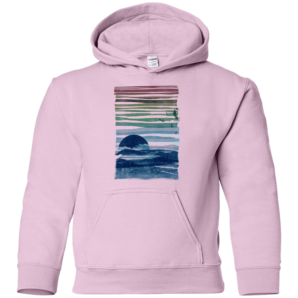 Sweatshirts Light Pink / YS Sea Landscape Youth Hoodie
