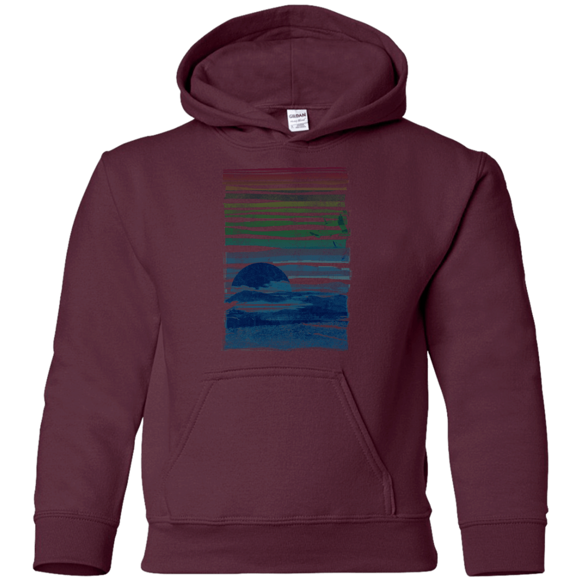 Sweatshirts Maroon / YS Sea Landscape Youth Hoodie