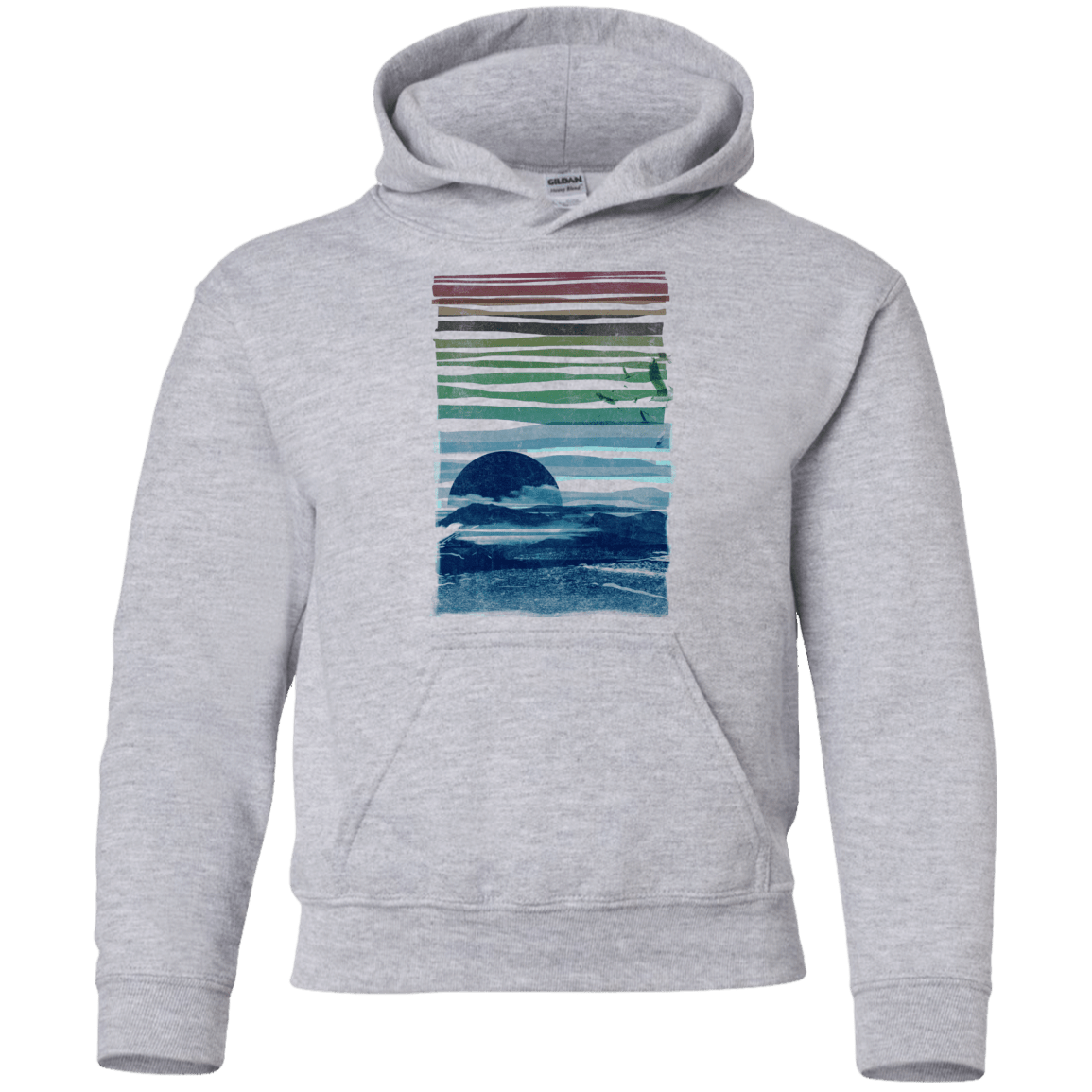 Sweatshirts Sport Grey / YS Sea Landscape Youth Hoodie
