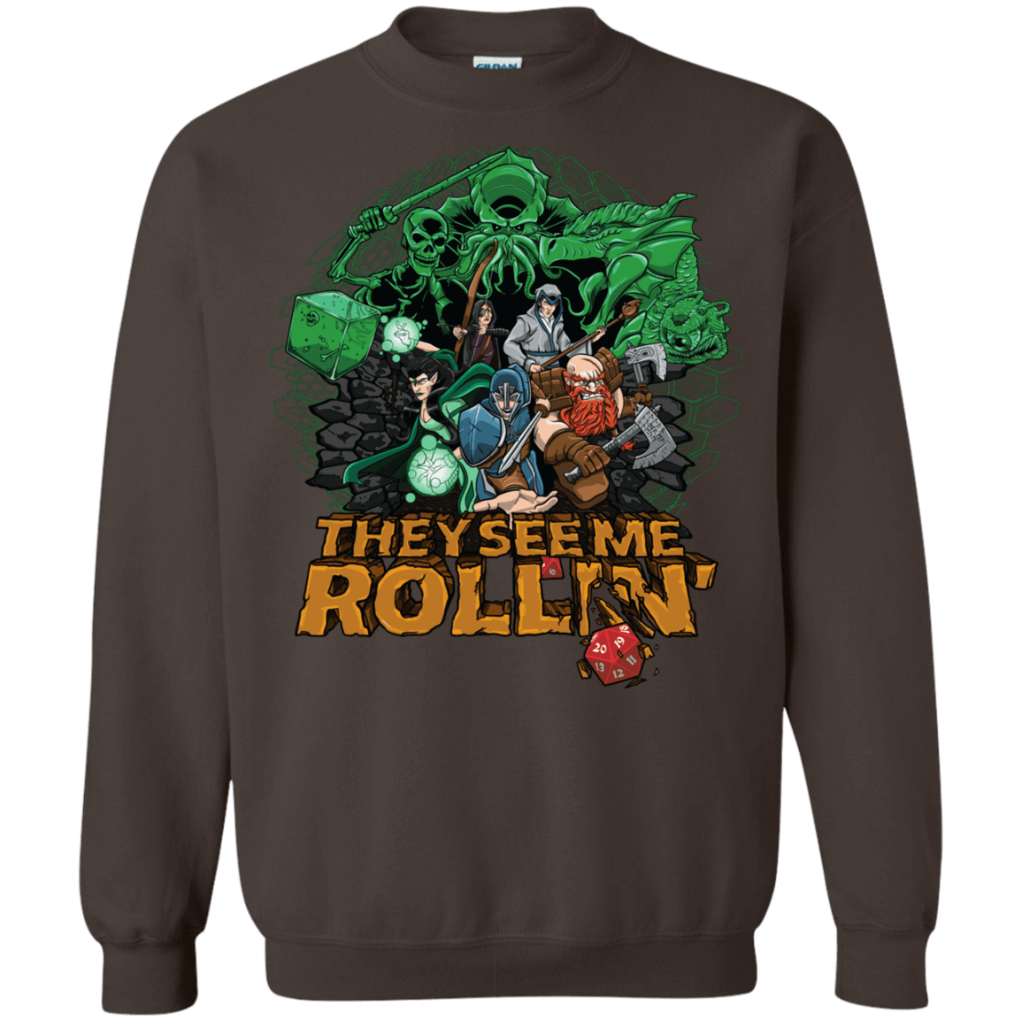 Sweatshirts Dark Chocolate / Small See me rolling Crewneck Sweatshirt