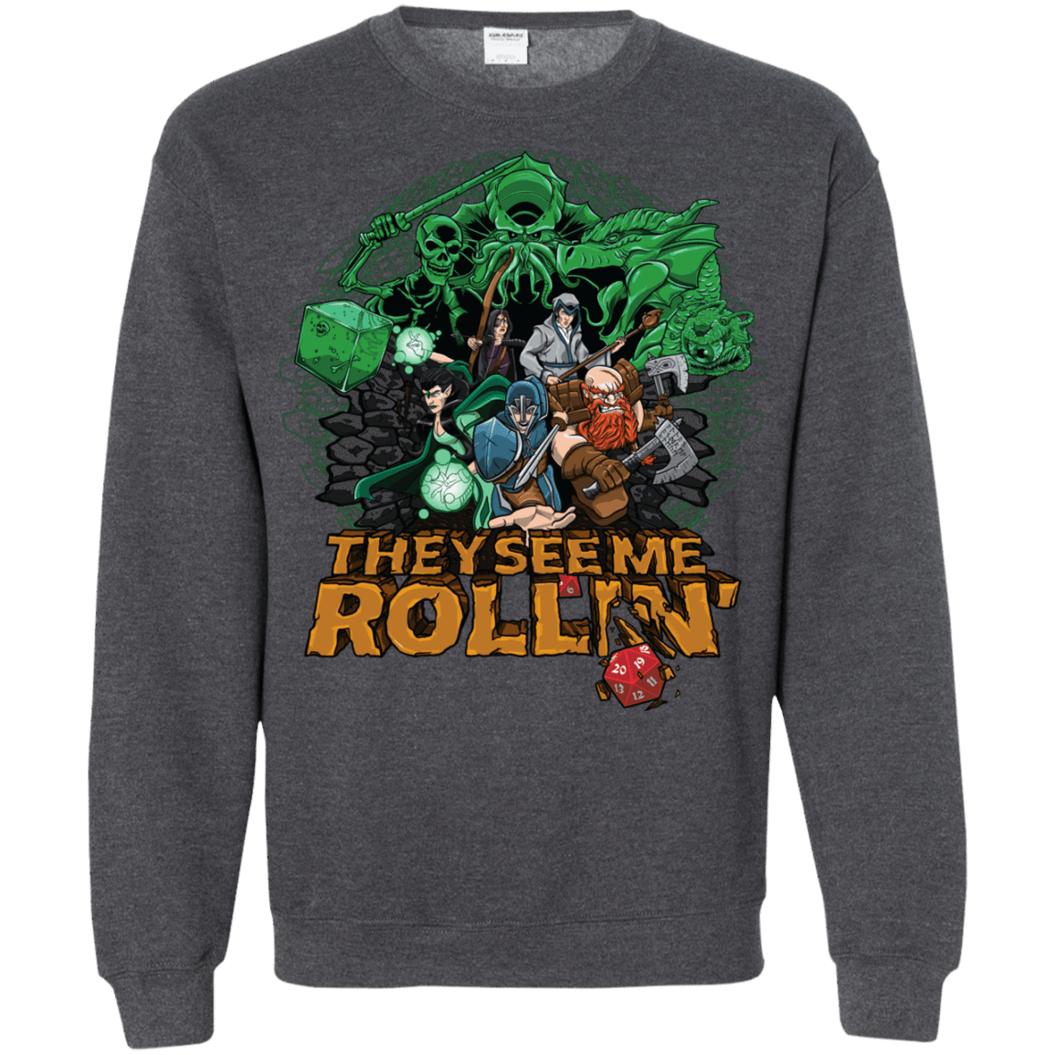 Sweatshirts Dark Heather / Small See me rolling Crewneck Sweatshirt