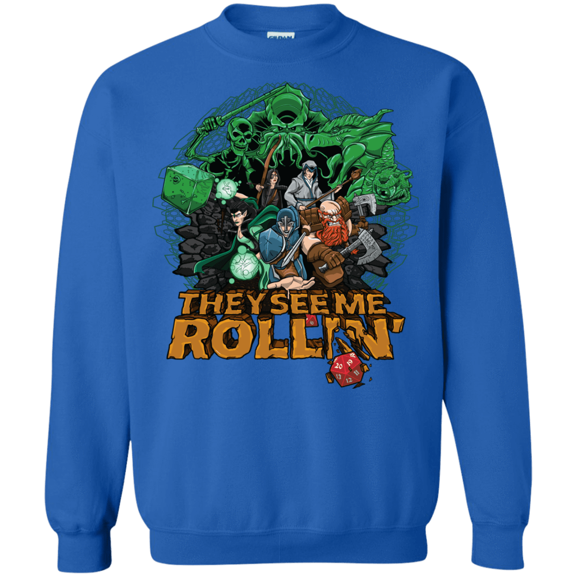 Sweatshirts Royal / Small See me rolling Crewneck Sweatshirt