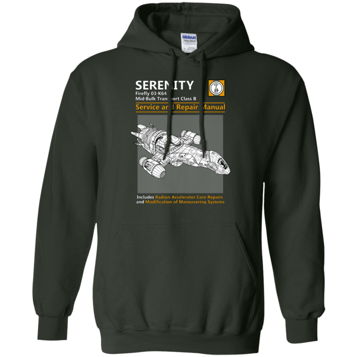 Sweatshirts Forest Green / Small Serenity Service And Repair Manual Pullover Hoodie